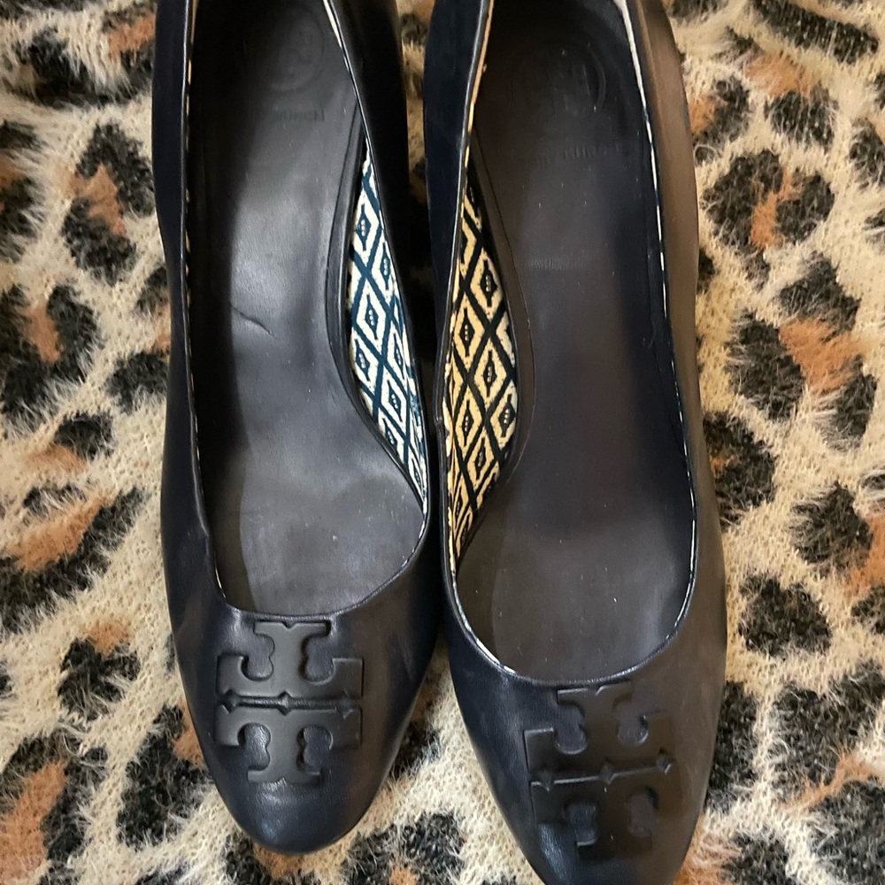 Tory Burch Leather Wedges- 9 - Excellent Condition